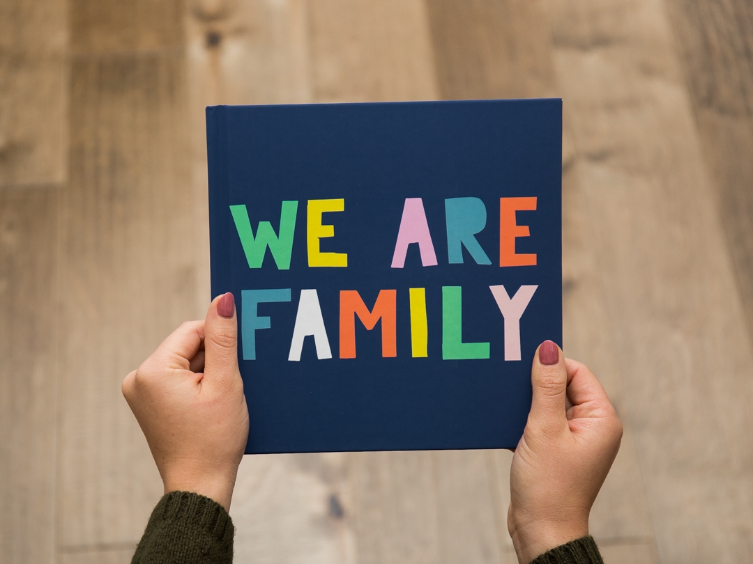 We Are Family Block Letters photo book