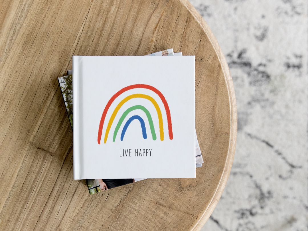 Live Happy Rainbow photo book