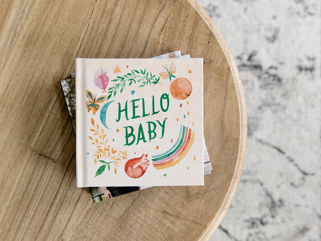 Hello Baby Watercolor photo book
