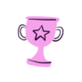 Pink Trophy with star