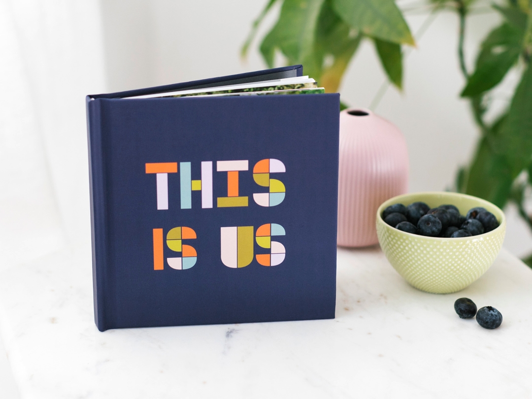 This is Us—Navy Block Letters photo book