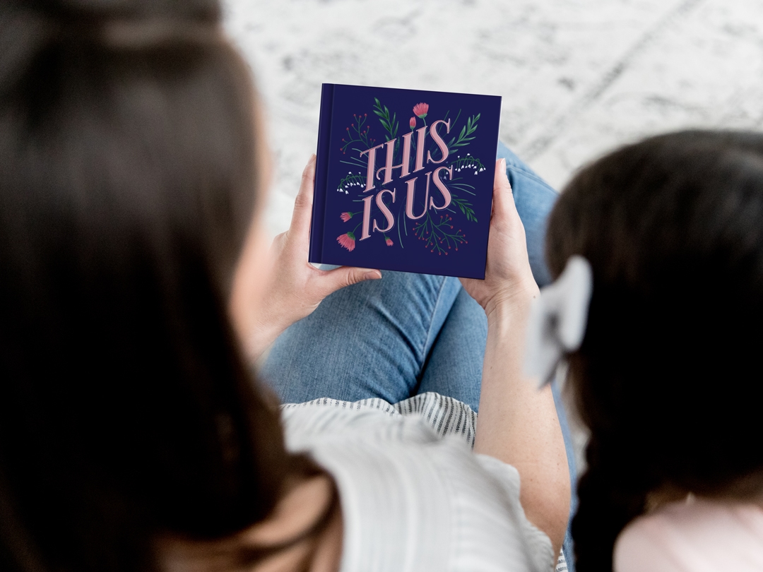 This is Us—Navy Floral photo book