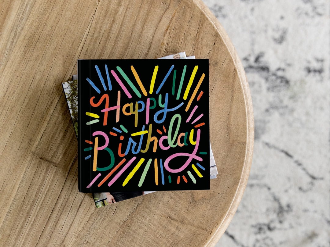 Fireworks Birthday photo book
