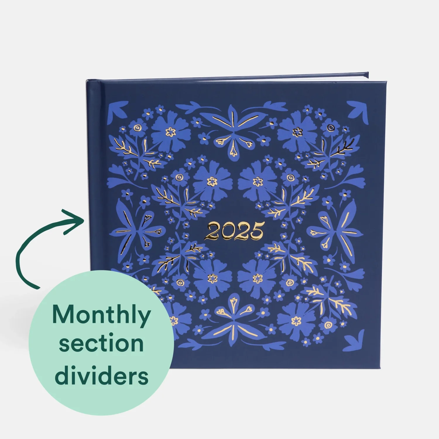 Foil 2025 Blue Floral photo book