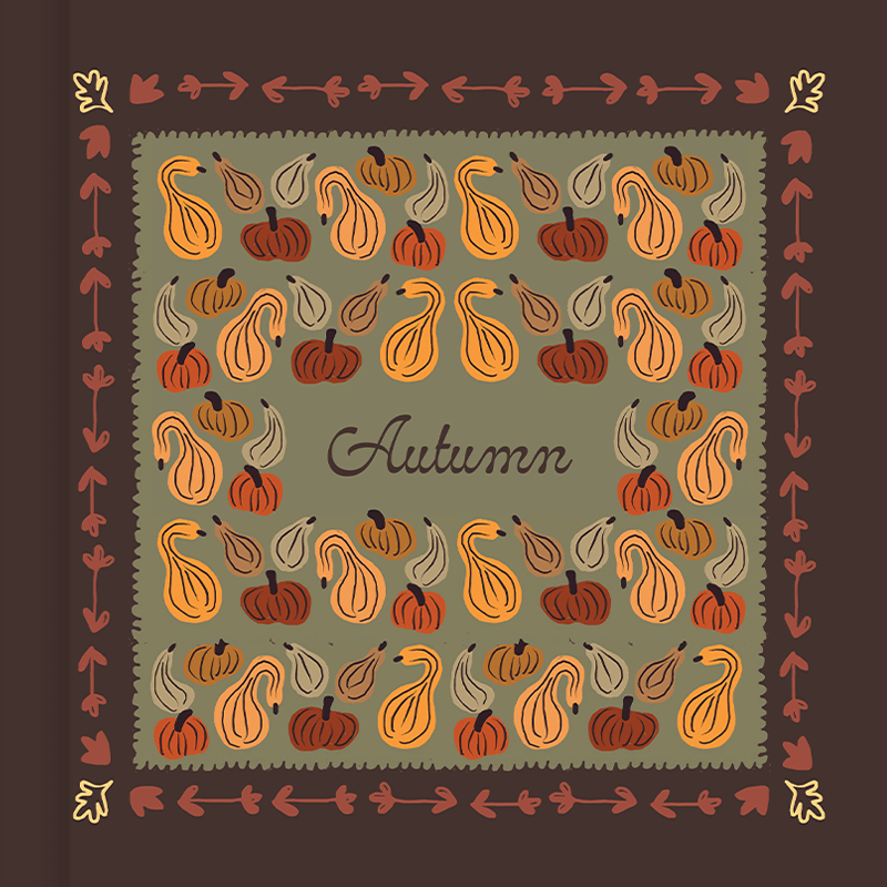 Brown Fall Gourds photo book